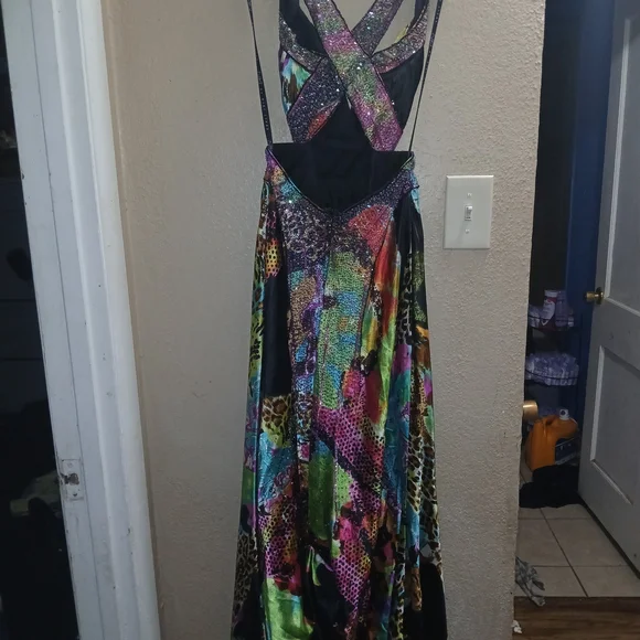 Niki Lavis Vibrant Multicolor Prom Dress - Picture 5 of 7